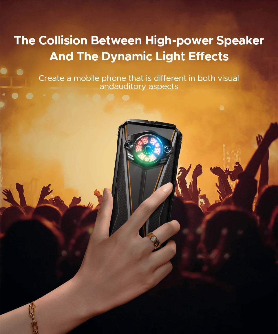 DOOGEE S Punk Pro Rugged Phone 128dB Speaker 8GB RAM 512GB ROM 6.6'' FHD+ Display 10800mAh Battery 50MP AI Camera NFC Smartphone