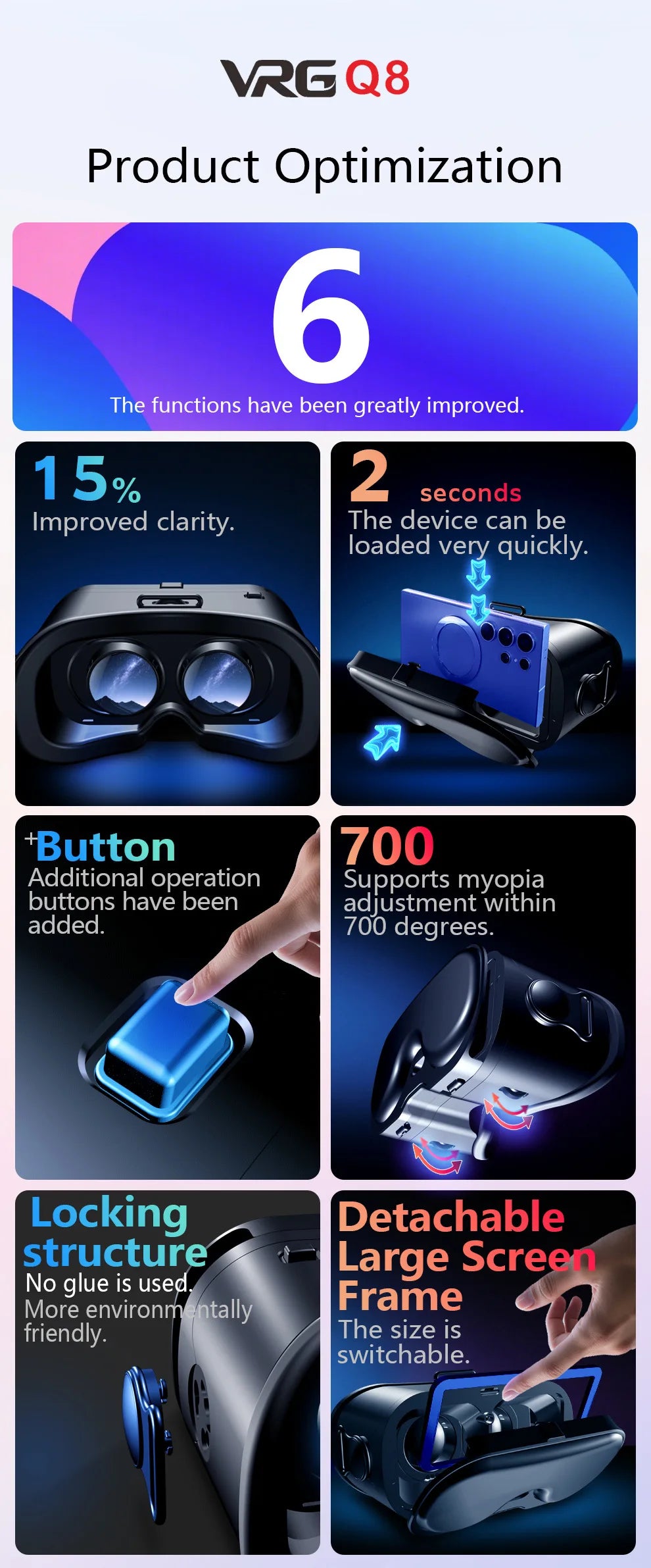 Virtual Reality 3D VR Glasses Devices Headset Helmet Lenses For iPhone Android Smartphone Cell Mobile Viar Video Game Viewer Set