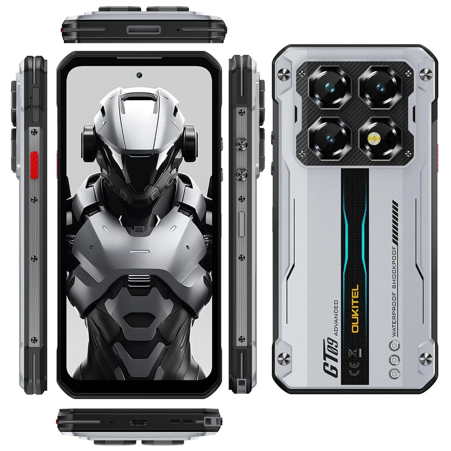 Oukitel WP60 Rugged Phone 12GB/16GB+512GB Night Vision 108MP Camera 7.2'' Android 15 Dimensity 7025 10000mAh NFC 5G Smartphone