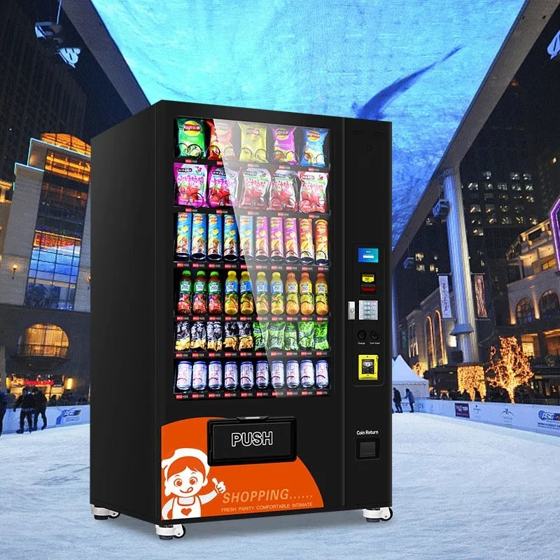 2024 New Arrived Drinks And Snack Vending Machine Healthy Fresh Food Vending Machine With Cash Payment