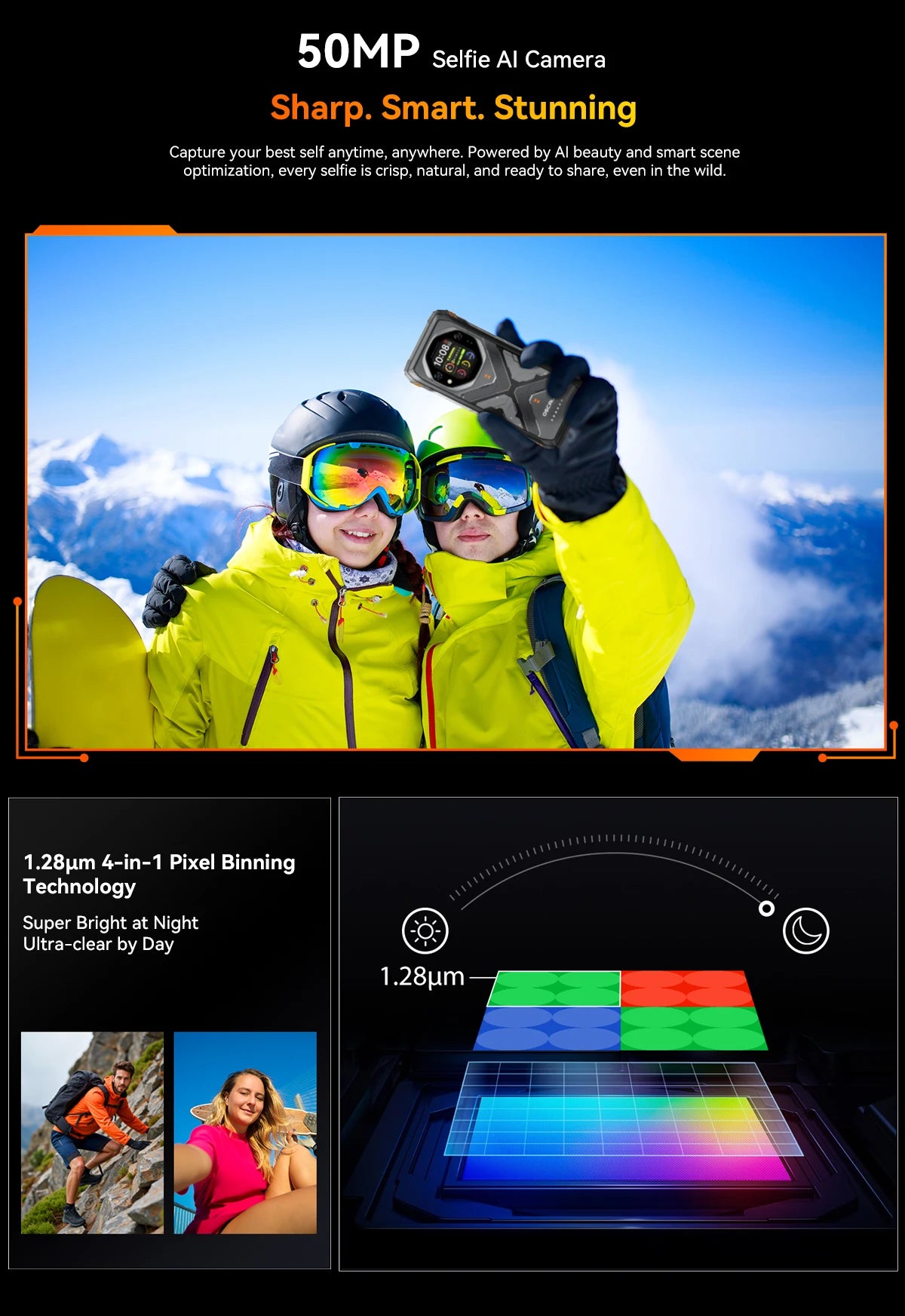 【World premiere】Blackview Oscal TANK 1 Rugged SmartPhone 5G MediaTek Dimensity 7050 6.78" 2.4K 120Hz Display 20000mAh NFC 64MP