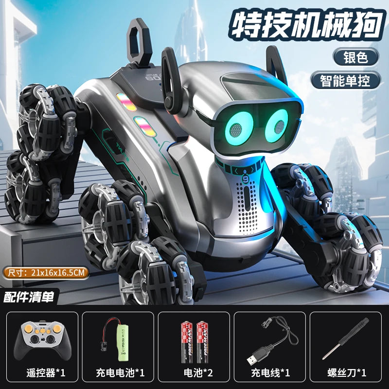 Stunt Eight Robot Dog Wheel Smart Remote Fancy Control Robot Remote Control Toy Children's Electric Mechanical Dog Custom Gift