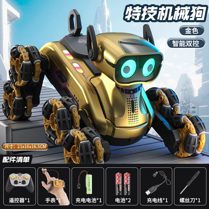 Stunt Eight Robot Dog Wheel Smart Remote Fancy Control Robot Remote Control Toy Children's Electric Mechanical Dog Custom Gift