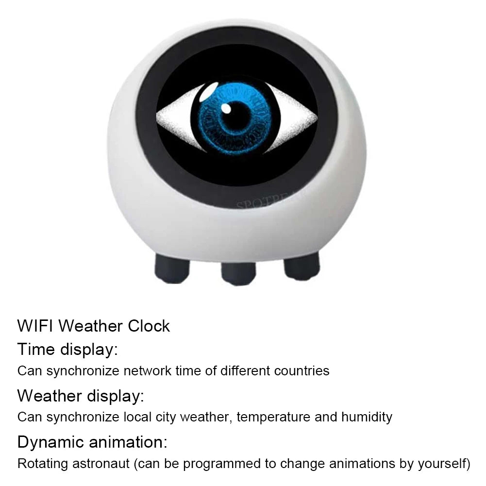 AI Voice Chat Robot Multi-Function Mini Robot Tabletop Ornaments LCD Display Smart Assistant Robot 1.28in for Home Office