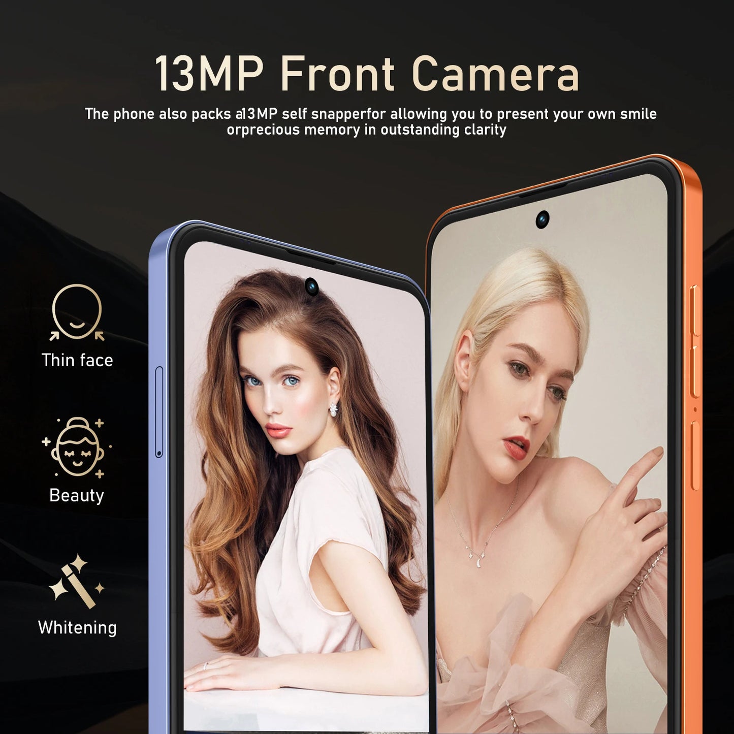 Smartphone Android,6.56 inch,8+256GB ROM,4G Network,Mobile phones,Dual SIM,13+16MP Camera,Cellphones