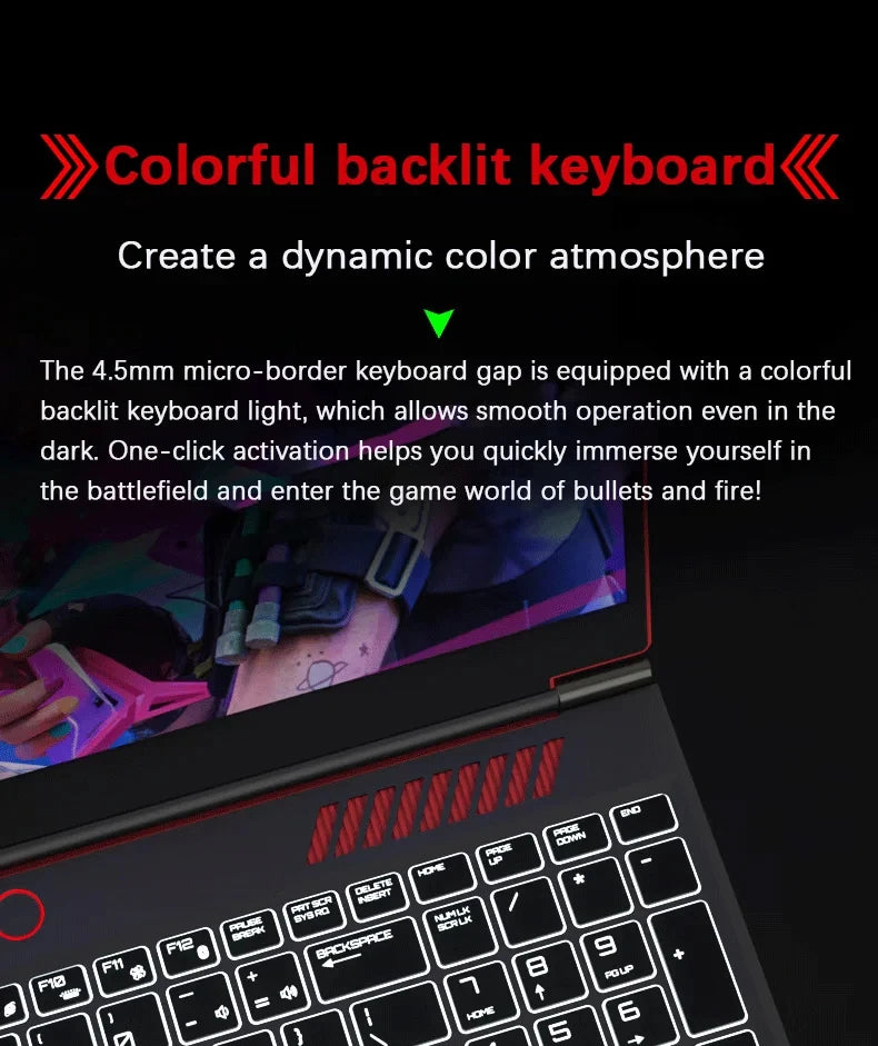 16.1" Alpha Wolf Gaming Laptop | Intel i9-13900H + RTX 4050 6G | Windows 11 | Up to 64GB DDR5 | 4TB SSD