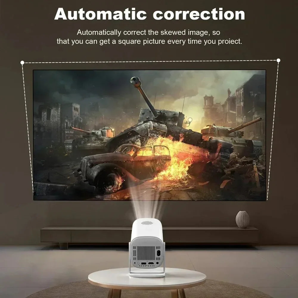 Portable P30 Smart Mini Projector: Android 11,WiFi 6 Connectivity,4K/1080P Compatibility,1280×720P Native,Ideal for Home Cinema