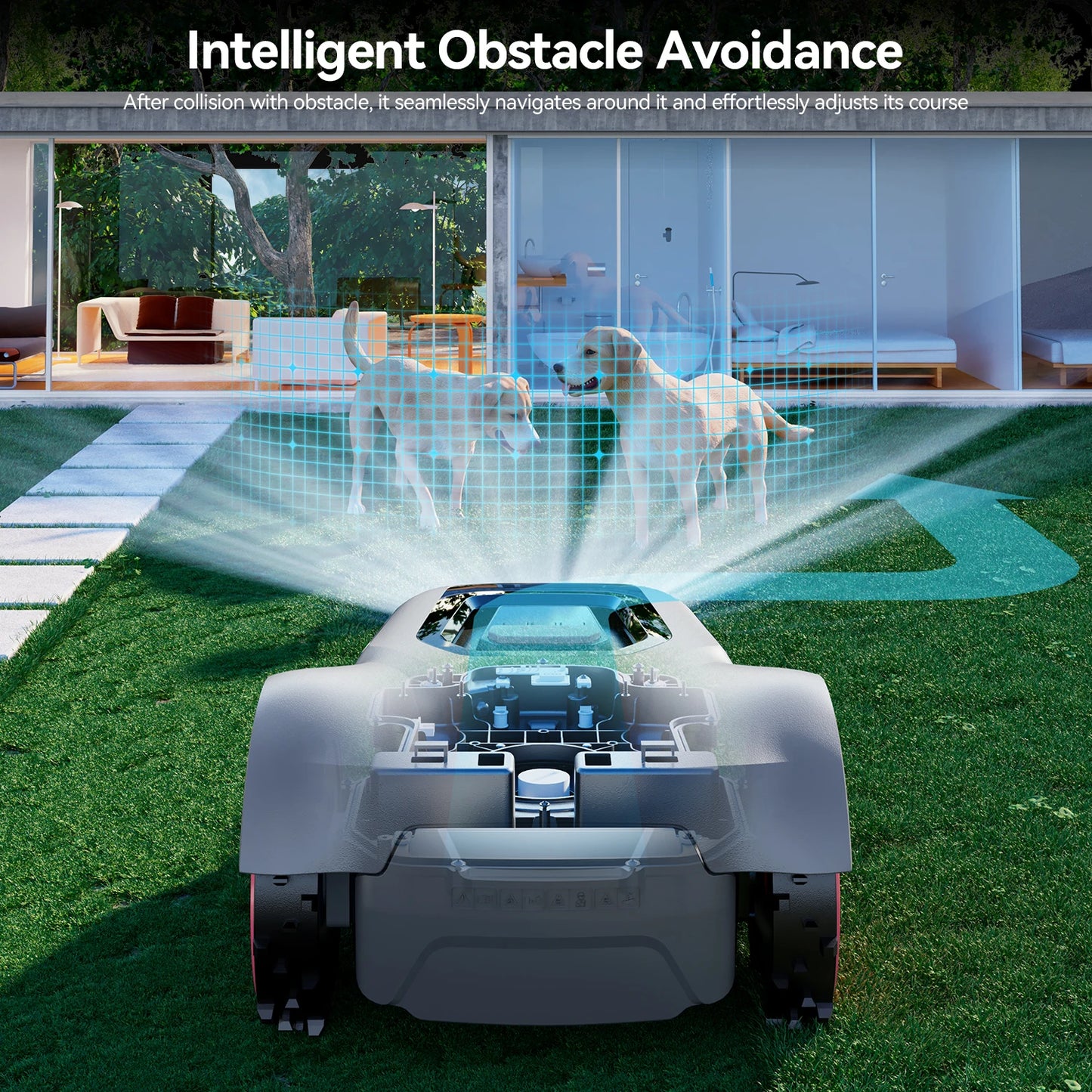 Redkey Robotic Lawn Mower | MGC500 / MGC1000 | C-TOF Navigation | 45% Climb | IPX6 | App Control | Auto Charging