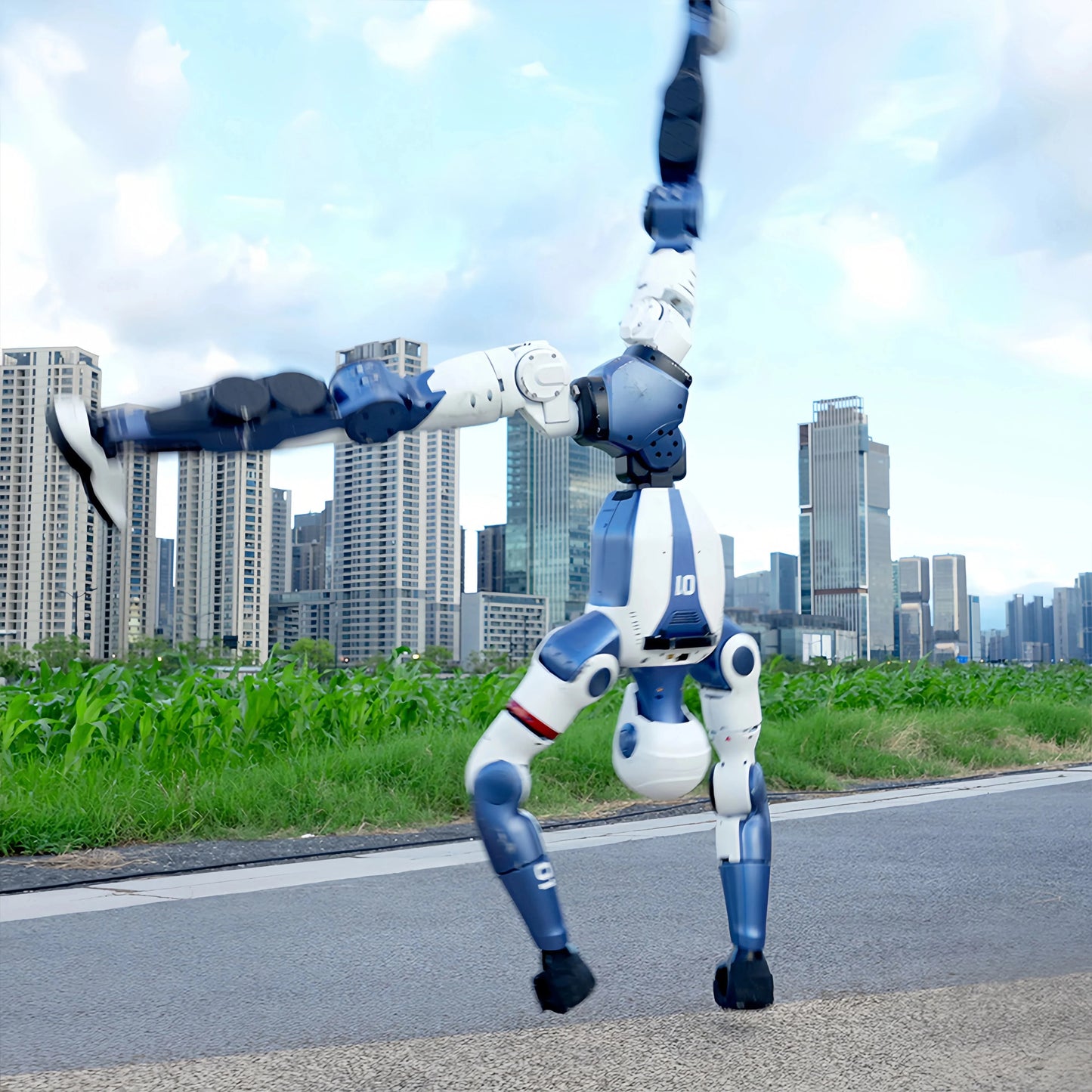 Unitree R1 Electric Humanoid for Factory Floor Operations with Real Time Control and Force Feedback