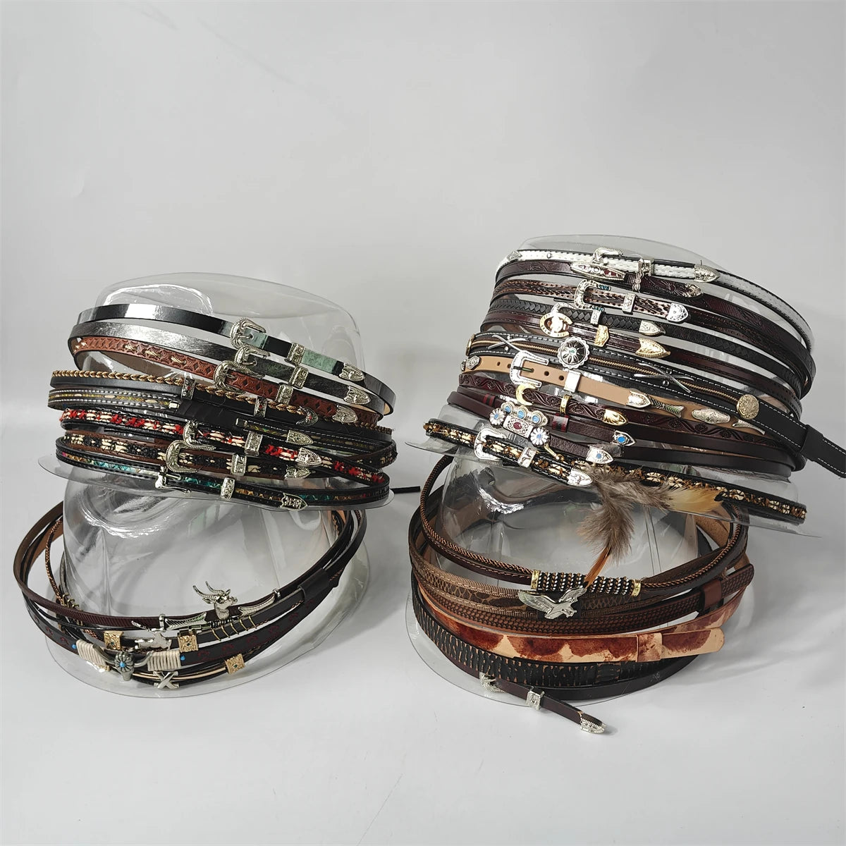 Cowboy hat fedora hat with genuine leather accessories men's and women's cowboy hat with bull head accessories gold accessories