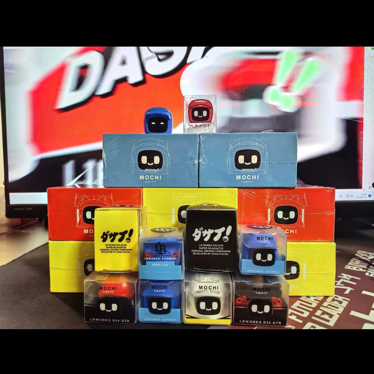 Mochi Dasai 3rd Generation Car Mounted Robot Action Figure JDM Limited Edition Mood Companion Voice Start Decoration Toy