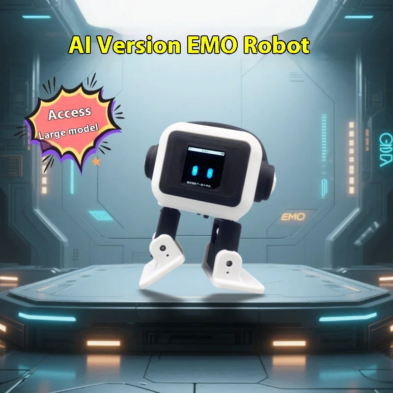 AI EMO Robot ESP32-S3 Main Control 1.54inch Screen Intelligent Interactive Robot Voiceprint Recognition Companion for Child Gift