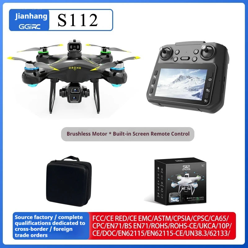New Product With Large Screen Control Brushless Aerial Photography Aircraft And 8k Remote Control Aircraft For The S112 Model