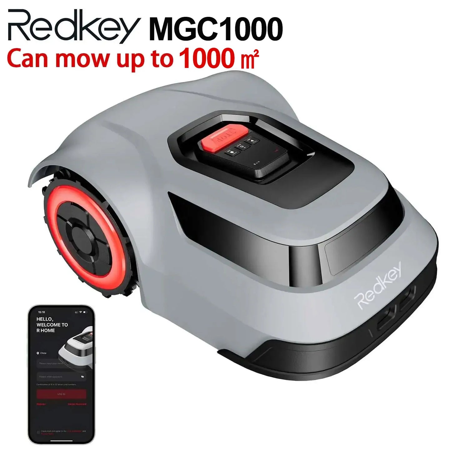 Redkey Robotic Lawn Mower | MGC500 / MGC1000 | C-TOF Navigation | 45% Climb | IPX6 | App Control | Auto Charging