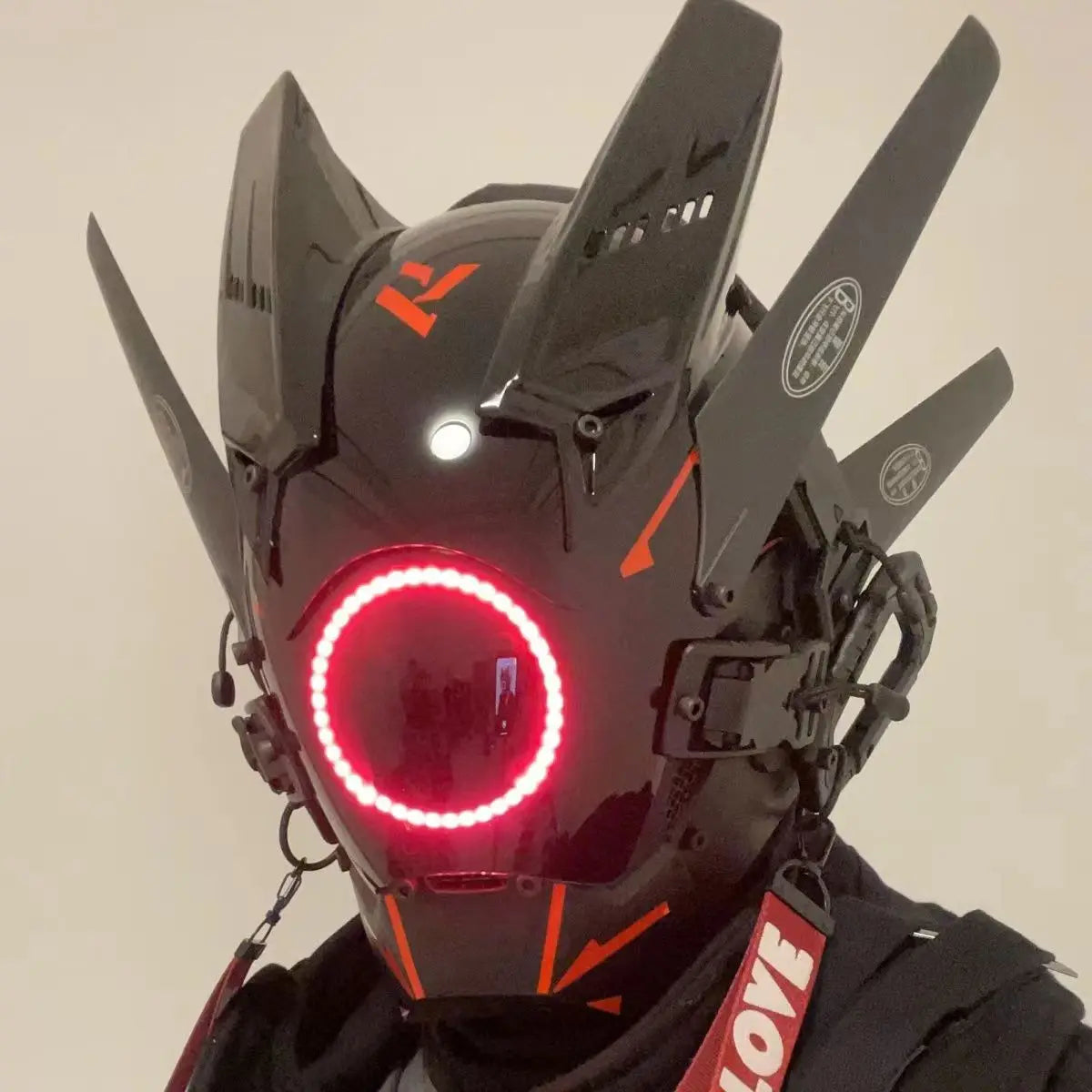 Cyberpunk Mask Cosplay Mask Personalized Face Mask Cosplay - Luminous Mask - Led Mask - Samurai Helmet