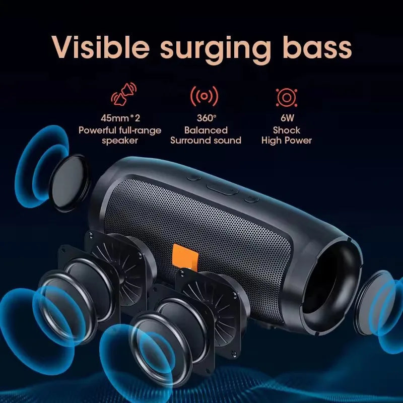 JBJ007 Bluetooth speaker, subwoofer, small outdoor portable stereo surround speaker, home smart Bluetooth wireless speaker