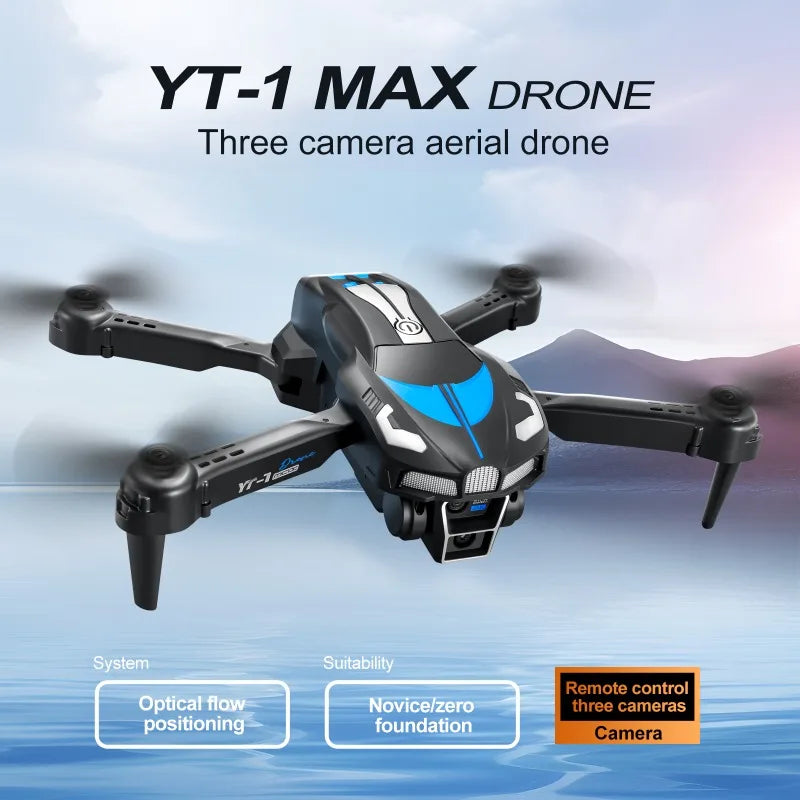 YT-1 Drone 4k Profesional Triple Camera Professional Obstacle Avoidance Optical Flow Positioning  Aerial Photography Quadcopter