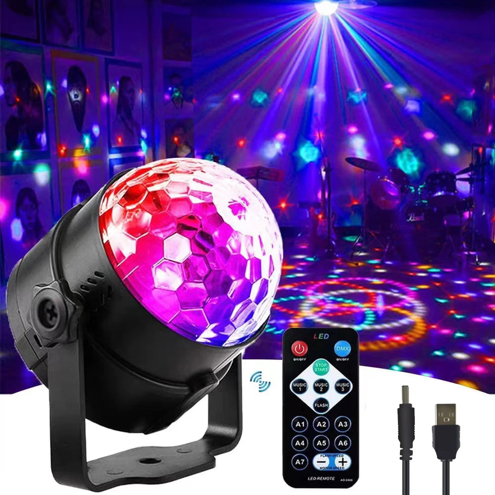 LED disco ball light Bluetooth music stage light bar remote control strobe light wedding party atmosphere light Halloween light