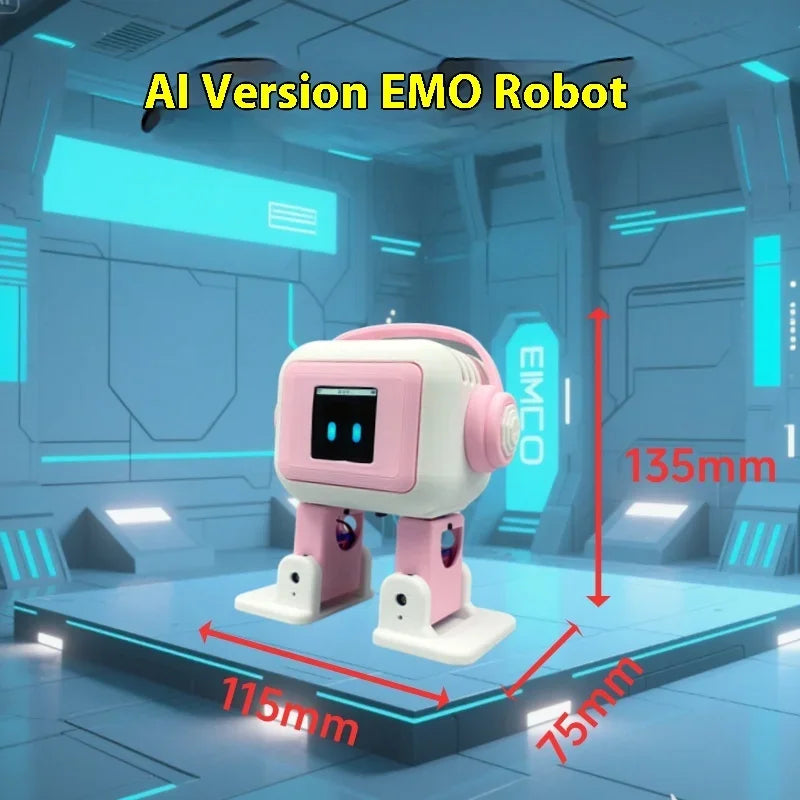 AI EMO Robot ESP32-S3 Main Control 1.54inch Screen Intelligent Interactive Robot Voiceprint Recognition Companion for Child Gift