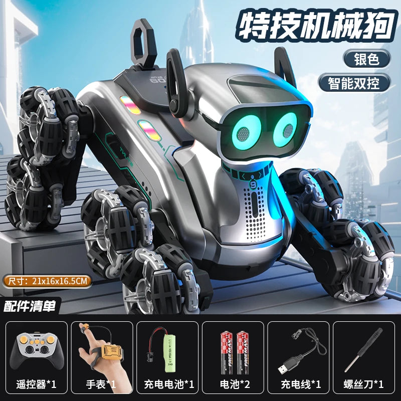 Stunt Eight Robot Dog Wheel Smart Remote Fancy Control Robot Remote Control Toy Children's Electric Mechanical Dog Custom Gift