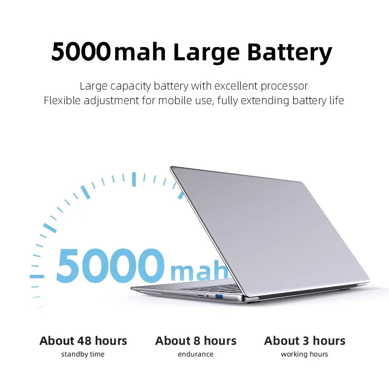 Laptop Computer 14.1" 12GB RAM 1TB 2TB SSD Windows 11 Notebook Office Learn Recreation Entertainment Portable Laptops