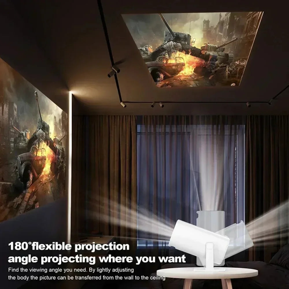 Portable P30 Smart Mini Projector: Android 11,WiFi 6 Connectivity,4K/1080P Compatibility,1280×720P Native,Ideal for Home Cinema