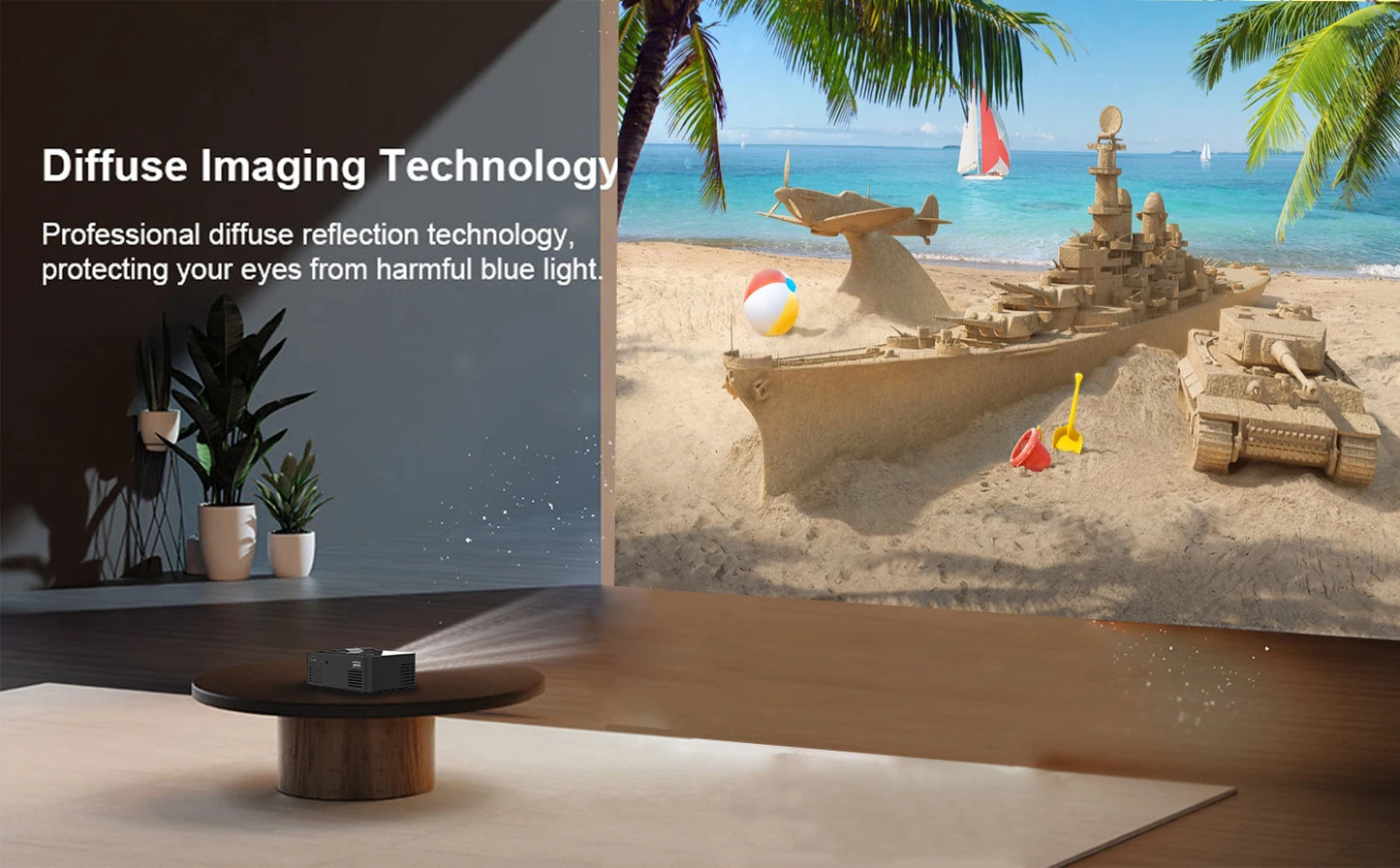 Portable projector YT100. Supports high-definition projection. Mini projector. Mobile cinema.