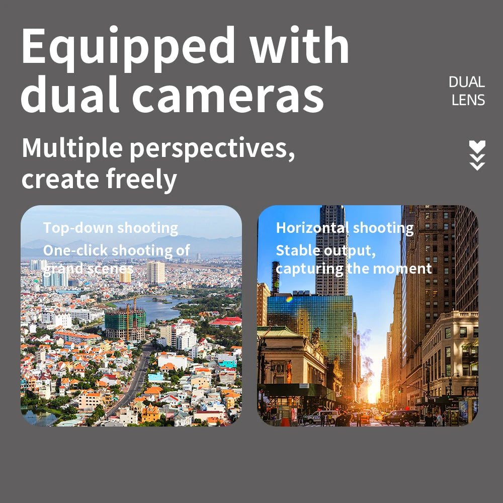 E55 Brushless Drone 8k Hd Dual Camera Aerial Photography With Screen Control Optical Flow Positioning Obstacle Avoidance