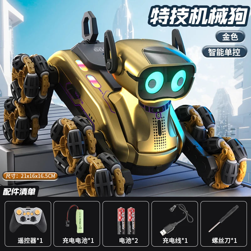 Stunt Eight Robot Dog Wheel Smart Remote Fancy Control Robot Remote Control Toy Children's Electric Mechanical Dog Custom Gift
