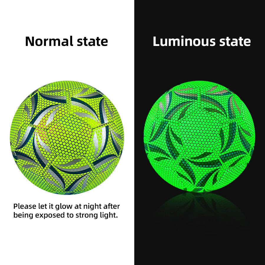 Professional Fluorescent Green Soccer Ball | Size 5 | High-Quality PU | Outdoor Match & Training