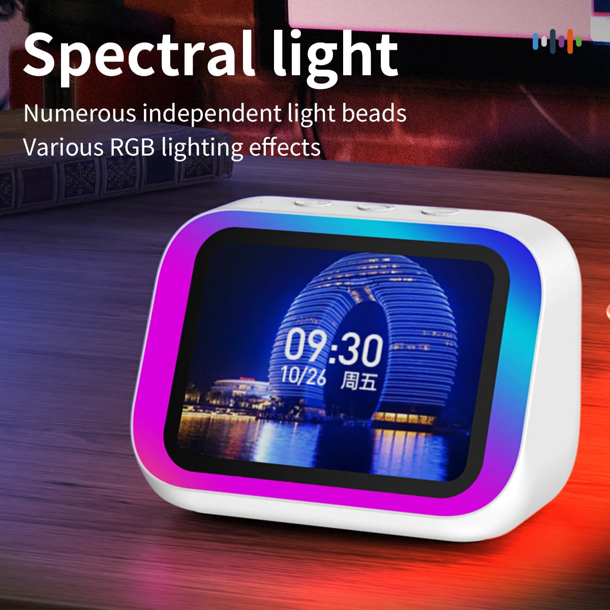 Smart Bluetooth 5.4 Speaker Voice assistant HDTouch Screen Display Electronic Album Alarm Clock Hi-fi Stereo Sound