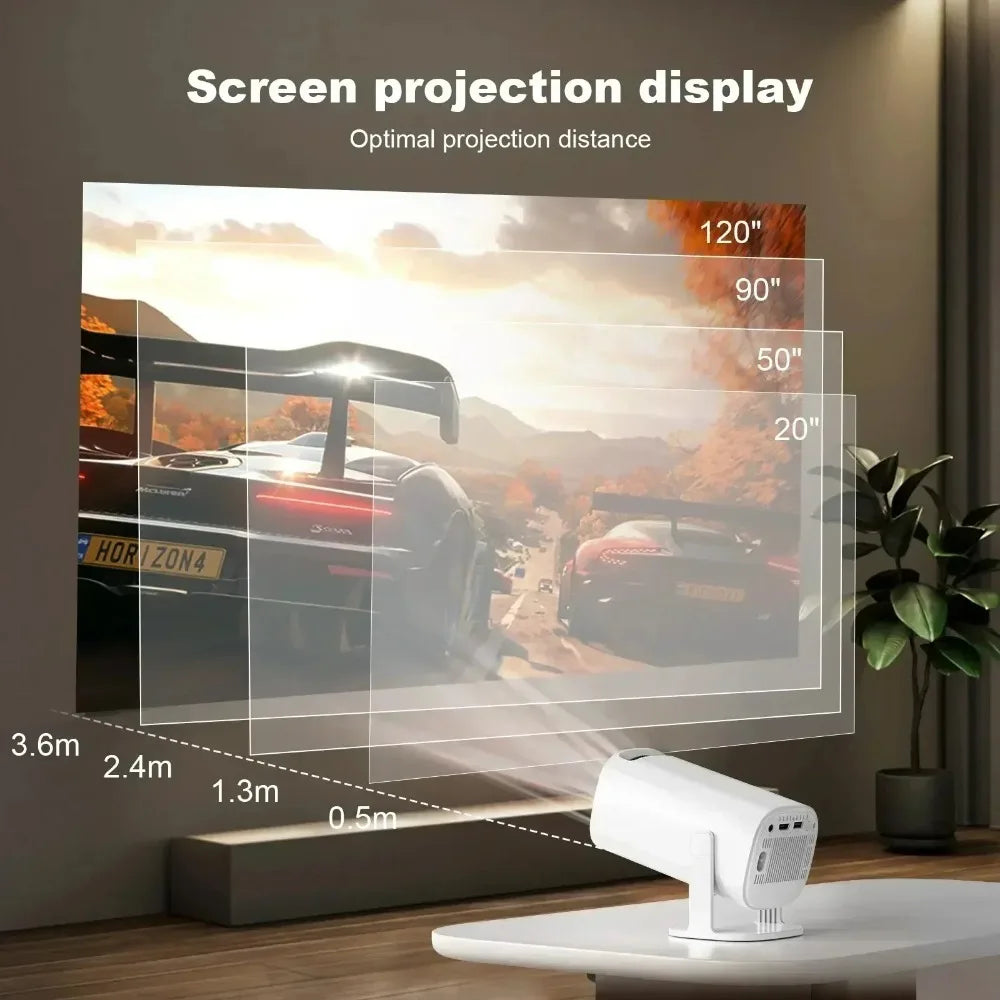 Portable P30 Smart Mini Projector: Android 11,WiFi 6 Connectivity,4K/1080P Compatibility,1280×720P Native,Ideal for Home Cinema