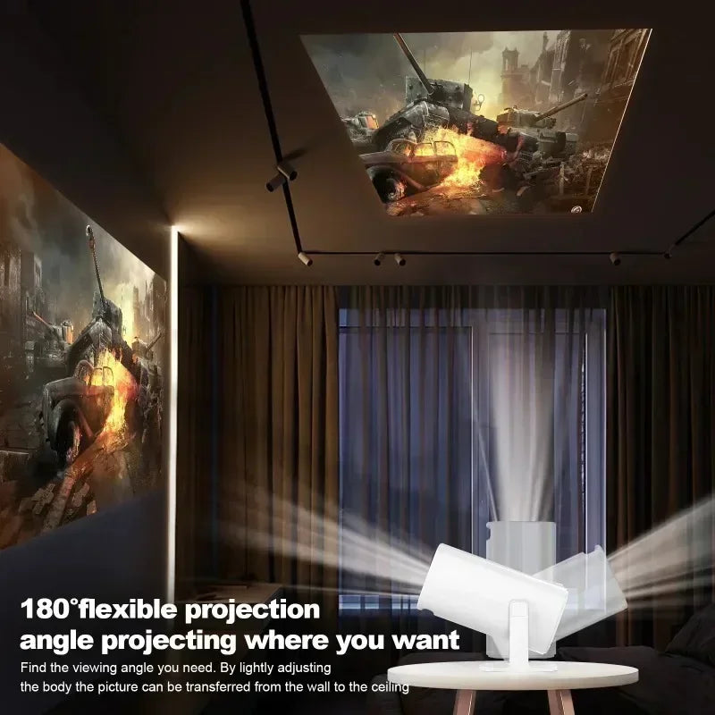 Portable P30 Smart Mini Projector: Android 11,WiFi 6 Connectivity,4K/1080P Compatibility,1280×720P Native,Ideal for Home Cinema