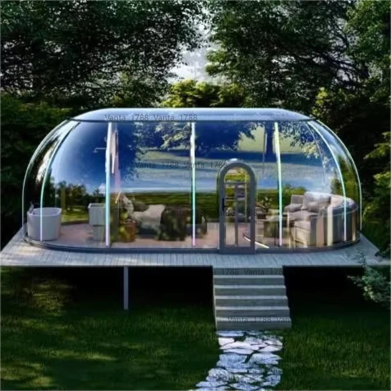 Cheap Sale Luxury Transparent Camping Hotel Round Polycarbonate Luxury Prefabricated Dome HouseDeposit price