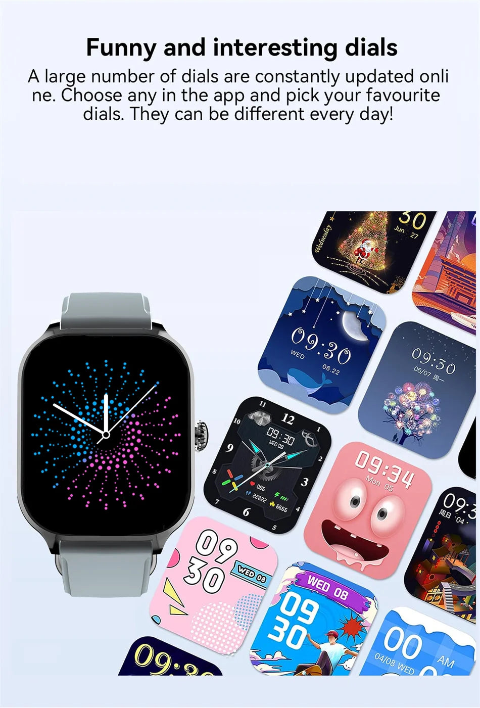 2025 New Smart Watch Men Women Gifts 2.01'' Full Touch Screen Sport Fitness Tracker Smartwatch Men BT Calls Digital smarthwhatch