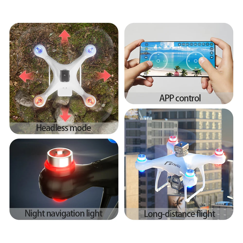 E55 Brushless Drone 8k Hd Dual Camera Aerial Photography With Screen Control Optical Flow Positioning Obstacle Avoidance