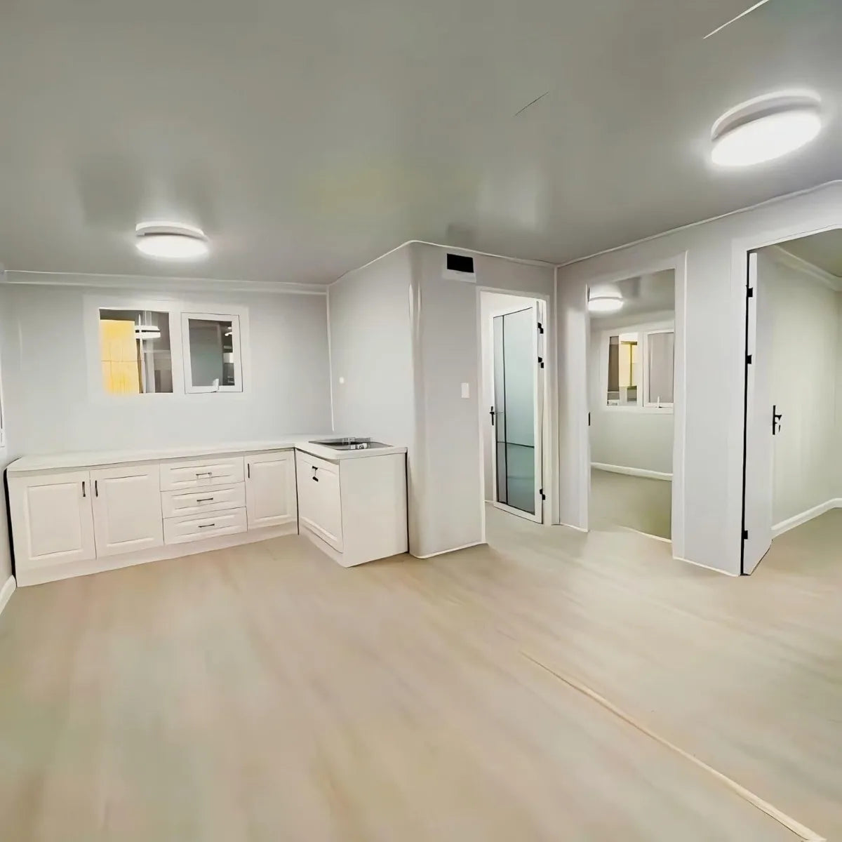 20ft/40ft Folding Container House w/Bathroom, Kitchen, Porch & Double Wing Expansion, Prefab Home