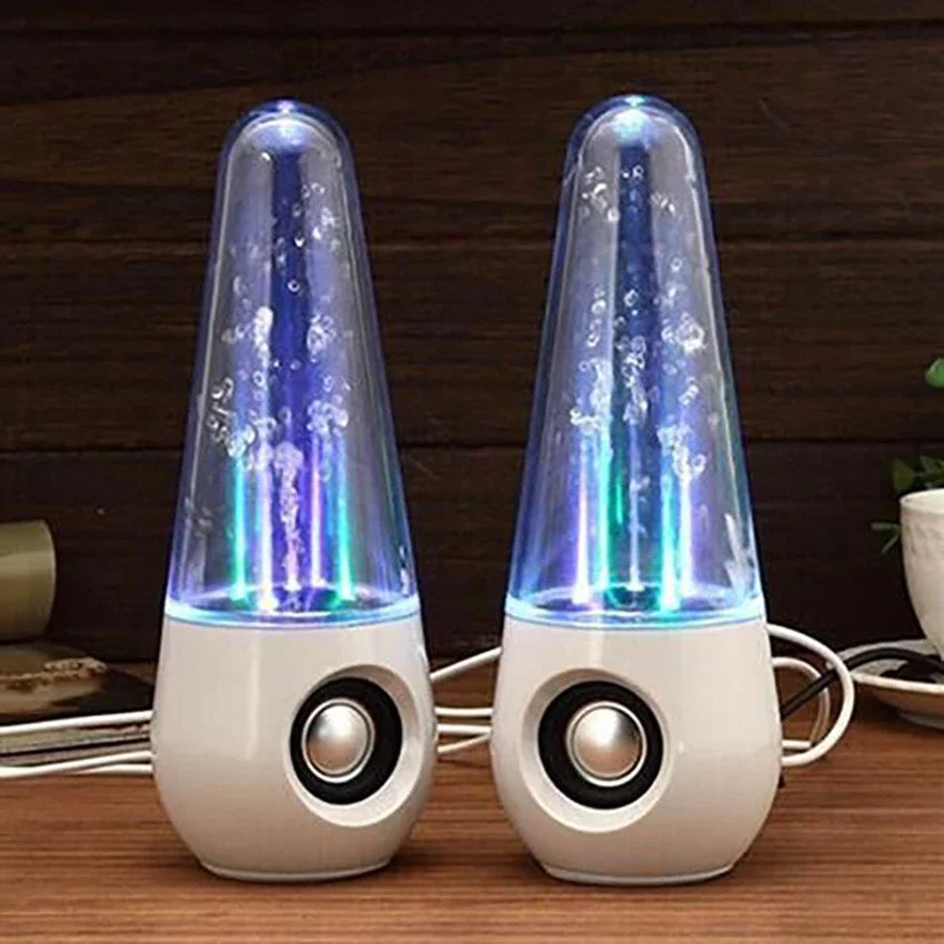 2PCS Dancing Water LED Speakers for PC & Laptop Audio