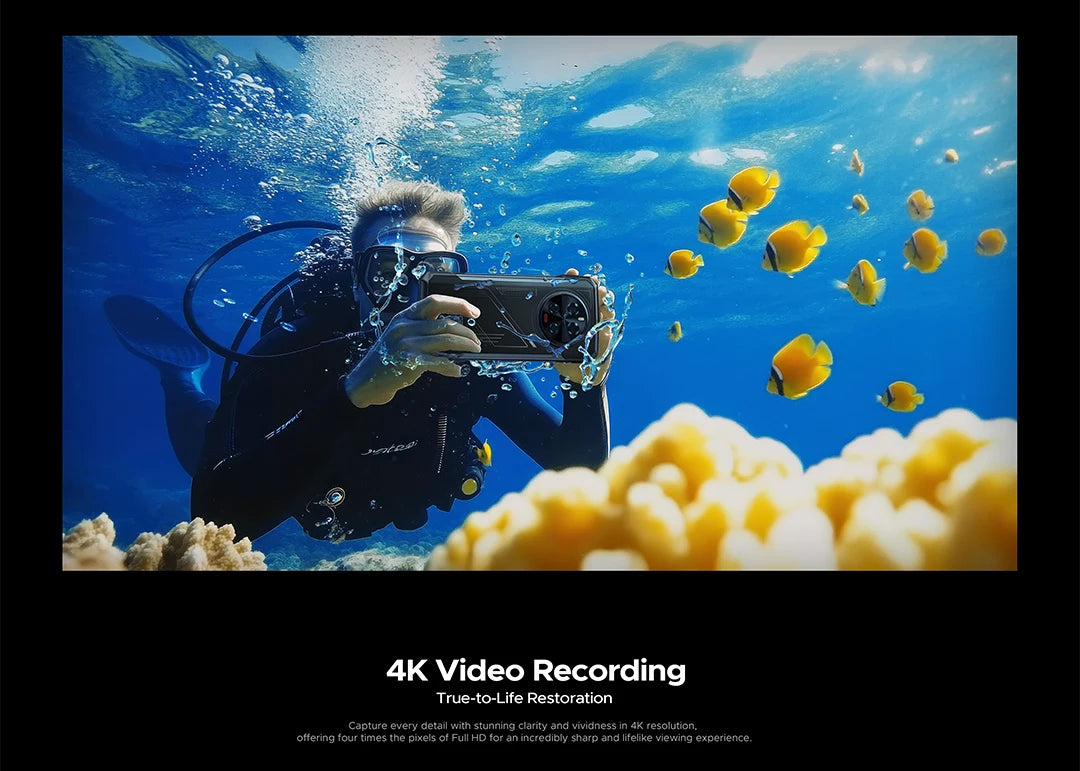 DOOGEE V40 5G Rugged Phone 6.78" FHD 120Hz Display Dimensity 7300 5G 12GB+512GB 8680mAh Battery 108MP Camera NFC Android 14