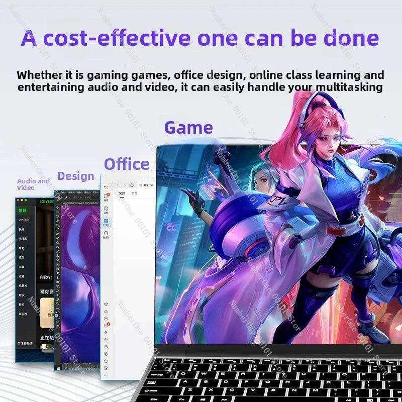 Long-Term Battery Life, 2025 New Ultra-Thin Notebook, I7-Level Processor, Business Office All-Round Laptop with High Value