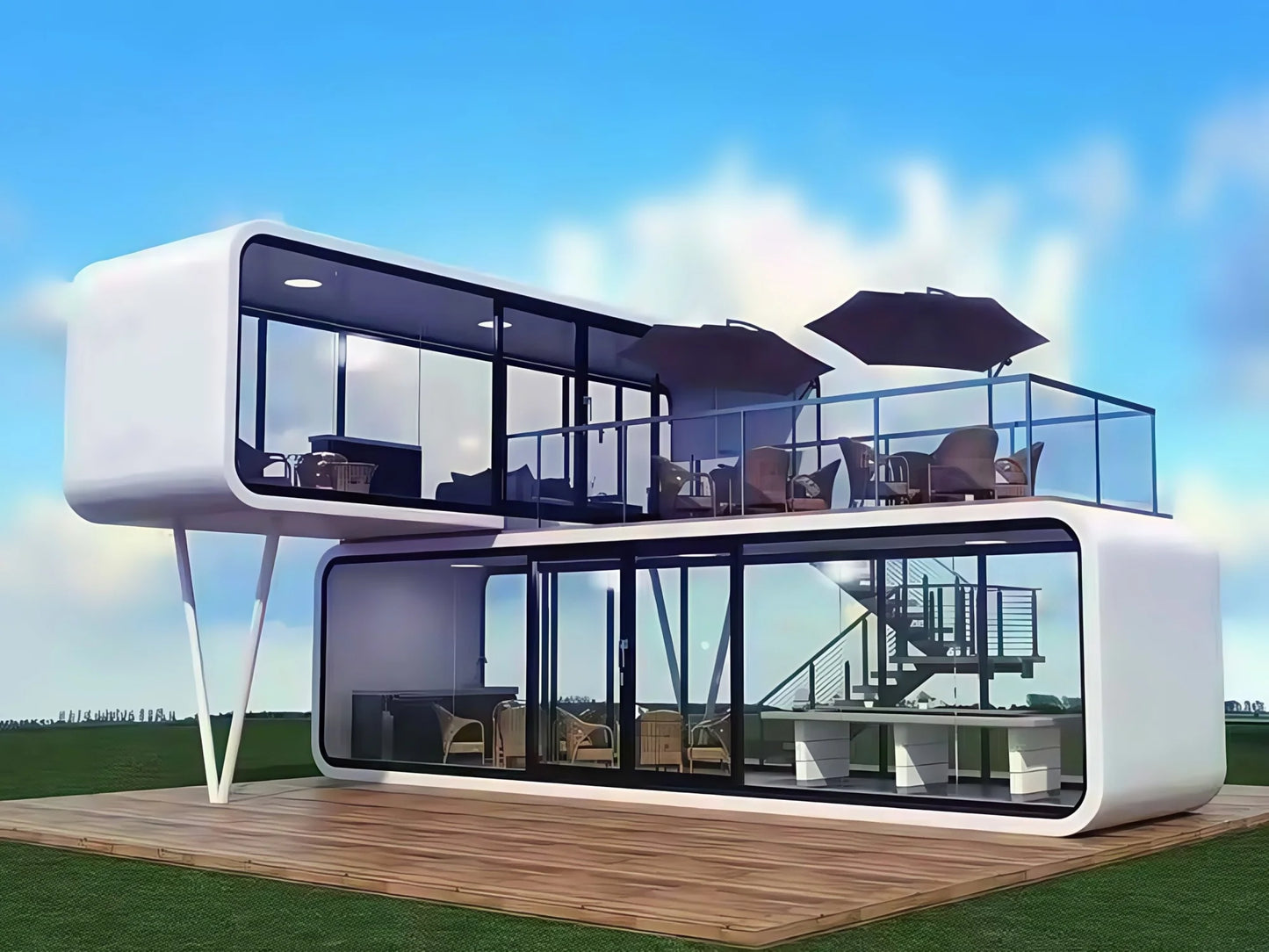 Modern Luxurious Camping Space Capsule House | Prefabricated, Fashion Design, With Intelligent System