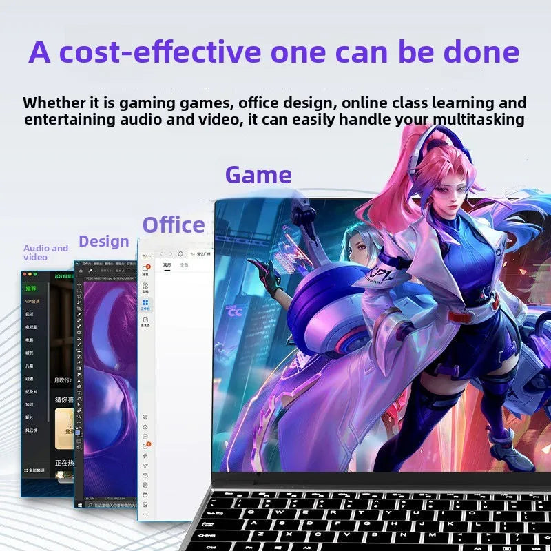 Long-Term Battery Life, 2025 New Ultra-Thin Notebook, I7-Level Processor, Business Office All-Round Laptop with High Value