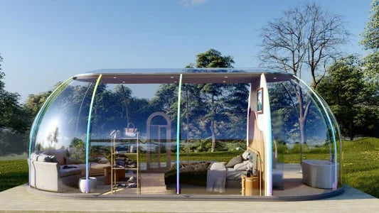 Cheap Sale Luxury Transparent Camping Hotel Round Polycarbonate Luxury Prefabricated Dome HouseDeposit price