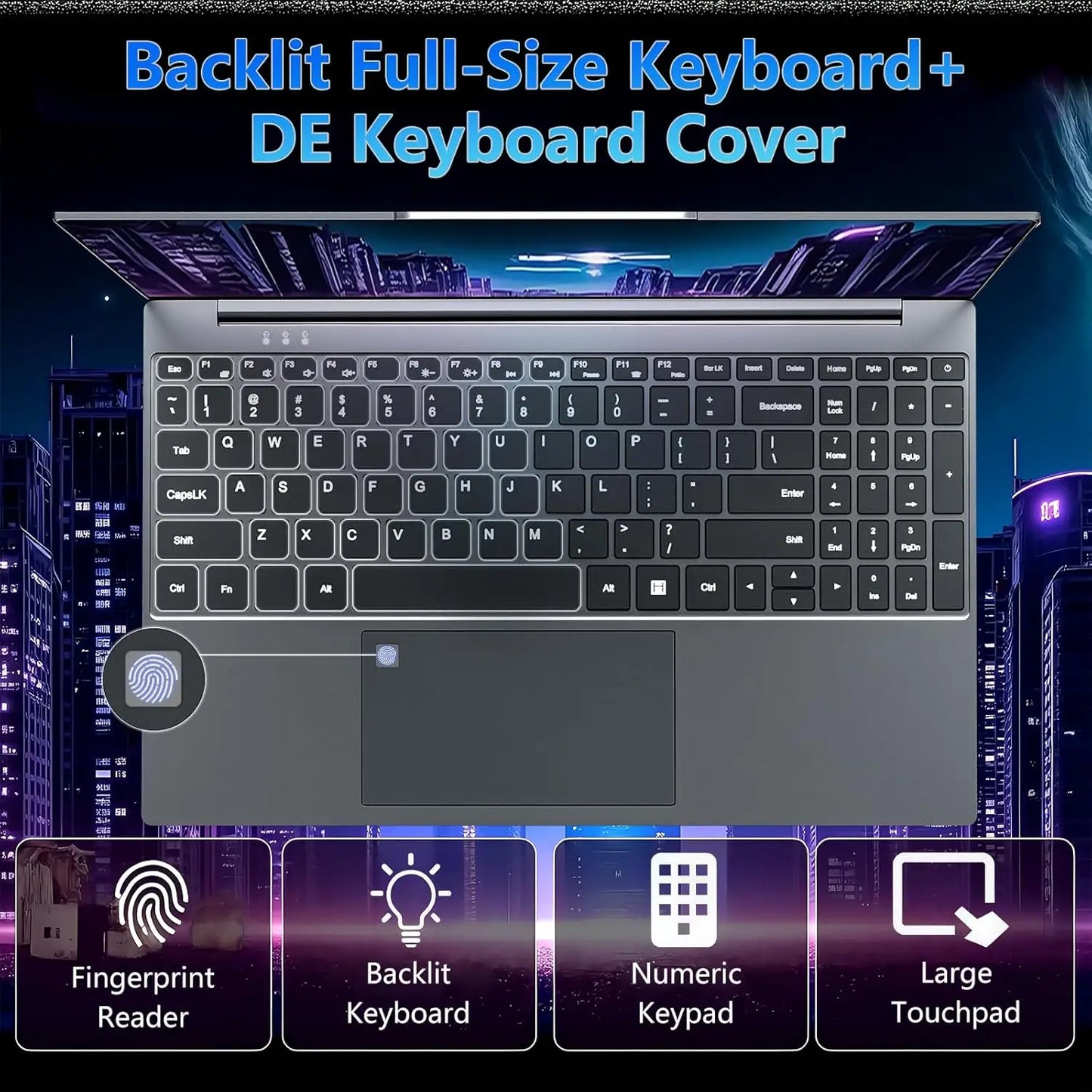 ACEKAMAS 15.6" Gaming Laptop intel Core i9 10980HK IPS 1920*1080 Notebook Gamer 16GB RAM 1TB SSD Windows 11 Pro Office Laptop PC