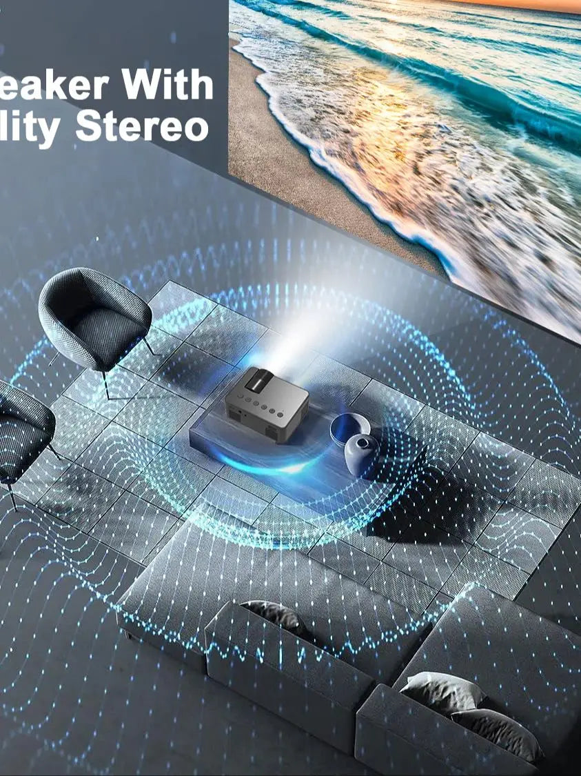 Portable projector YT100. Supports high-definition projection. Mini projector. Mobile cinema.