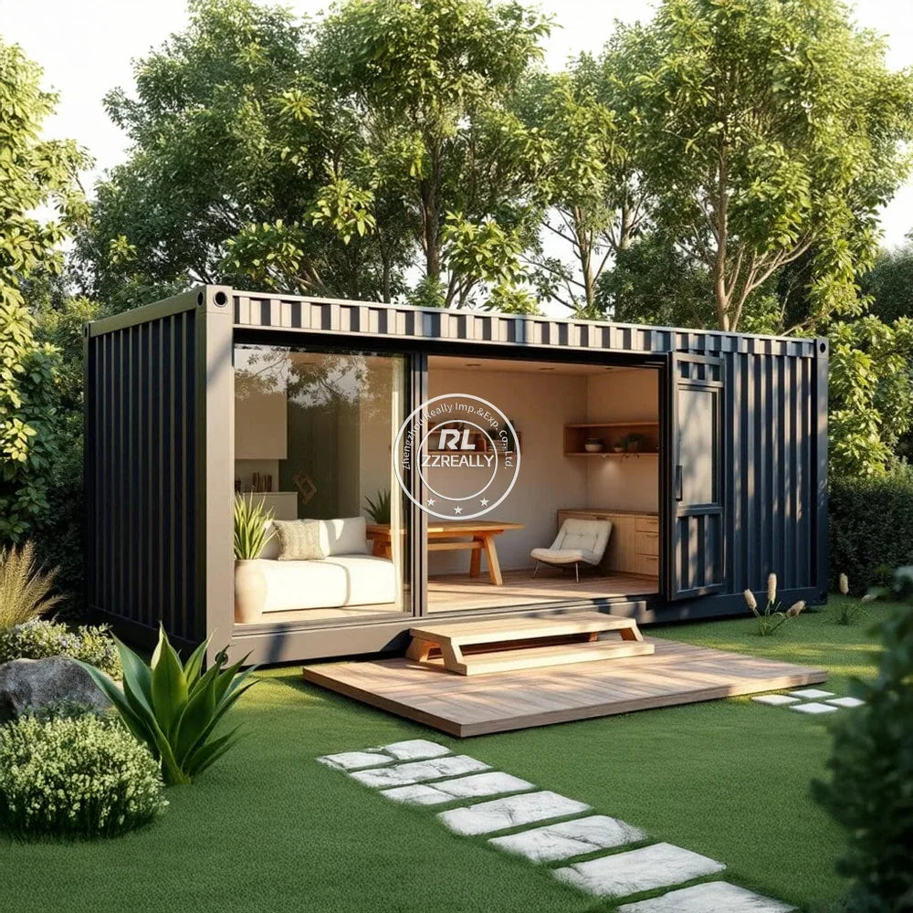 2025 Prefab Quick Assembly Sunny House Prefabricated Windproof Container waterproof Outdoor storage Steel structure room