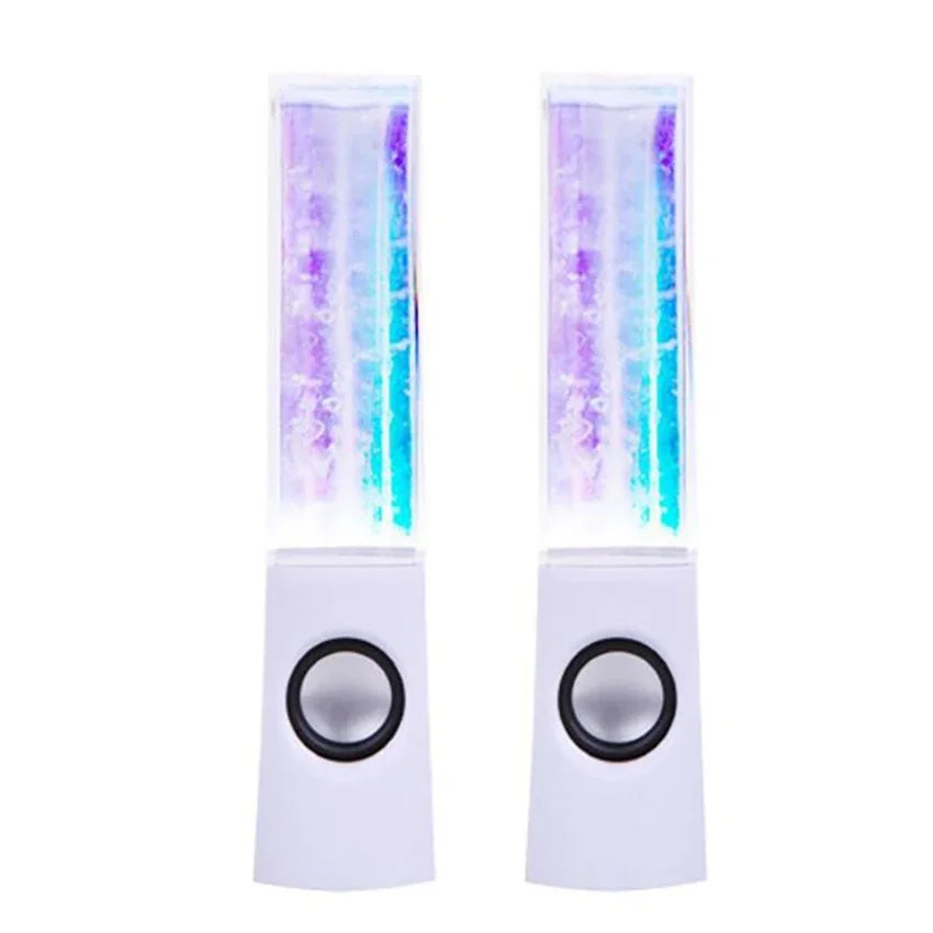 2PCS Dancing Water LED Speakers for PC & Laptop Audio