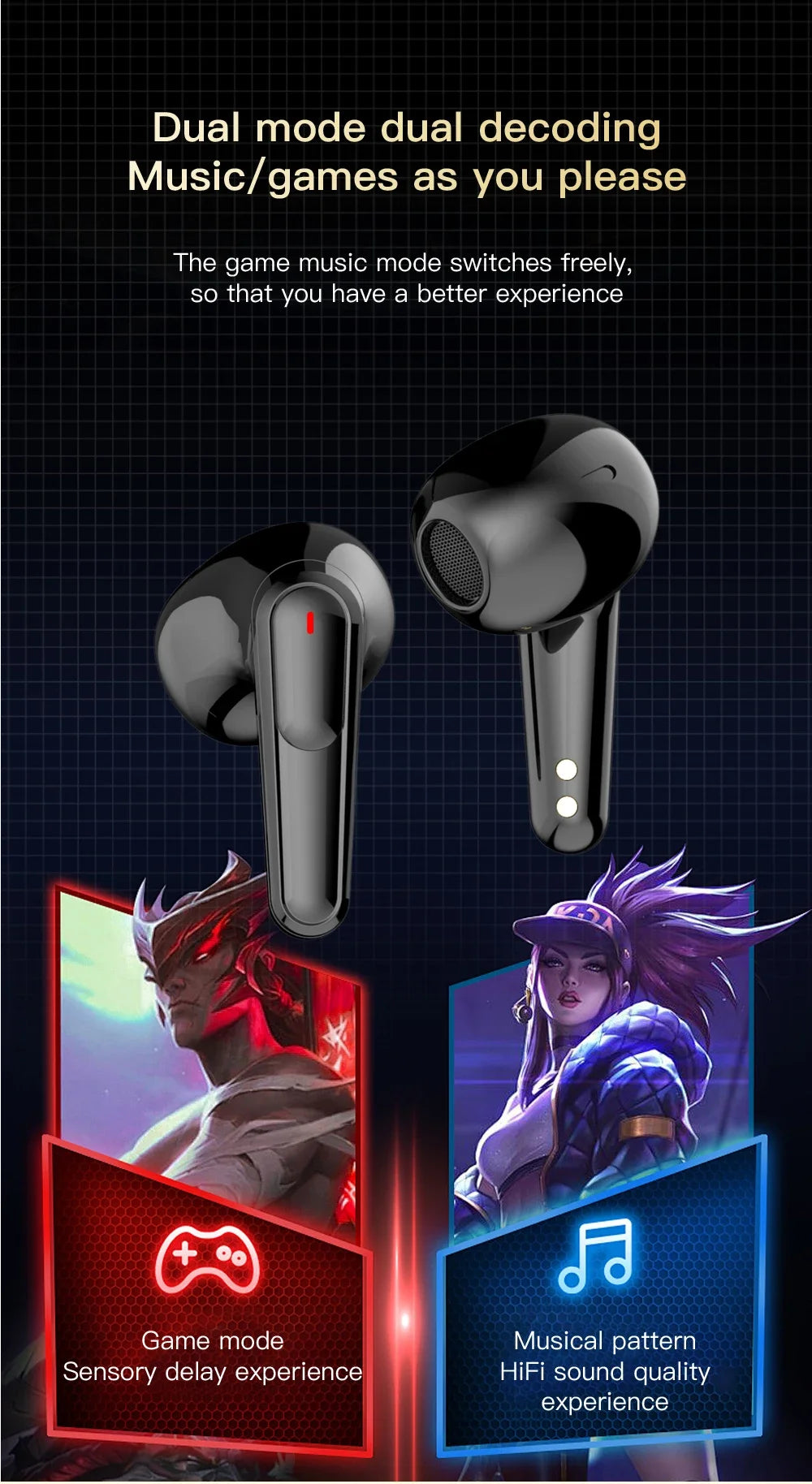 AI Translation Headphones 144 Languages Real Time Translator 50H Playtime LED Full Color Touch Screen ENC Noise Cancelling Mic