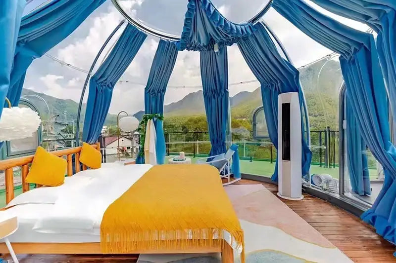 Cheap Sale Luxury Transparent Camping Hotel Round Polycarbonate Luxury Prefabricated Dome HouseDeposit price