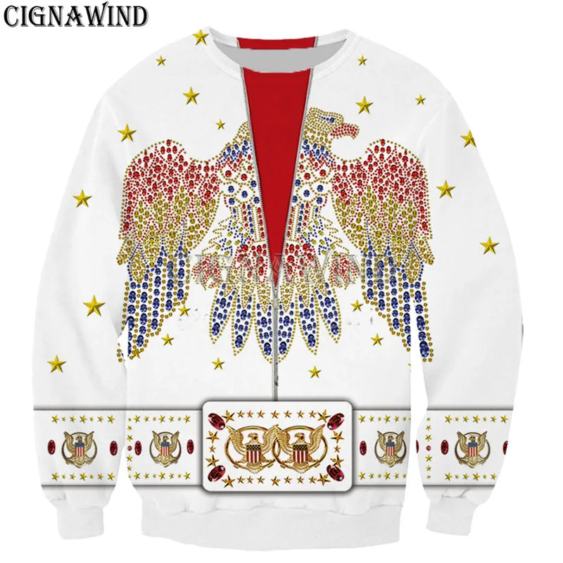 New arrival t shirt men/women Elvis Eagel Rock Dancer 3D print t-shirts Harajuku style hoodies/sweatshirts/vest summer tops